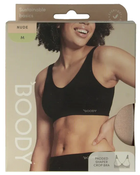Boody Padded Shaper Crop Bra Nude M