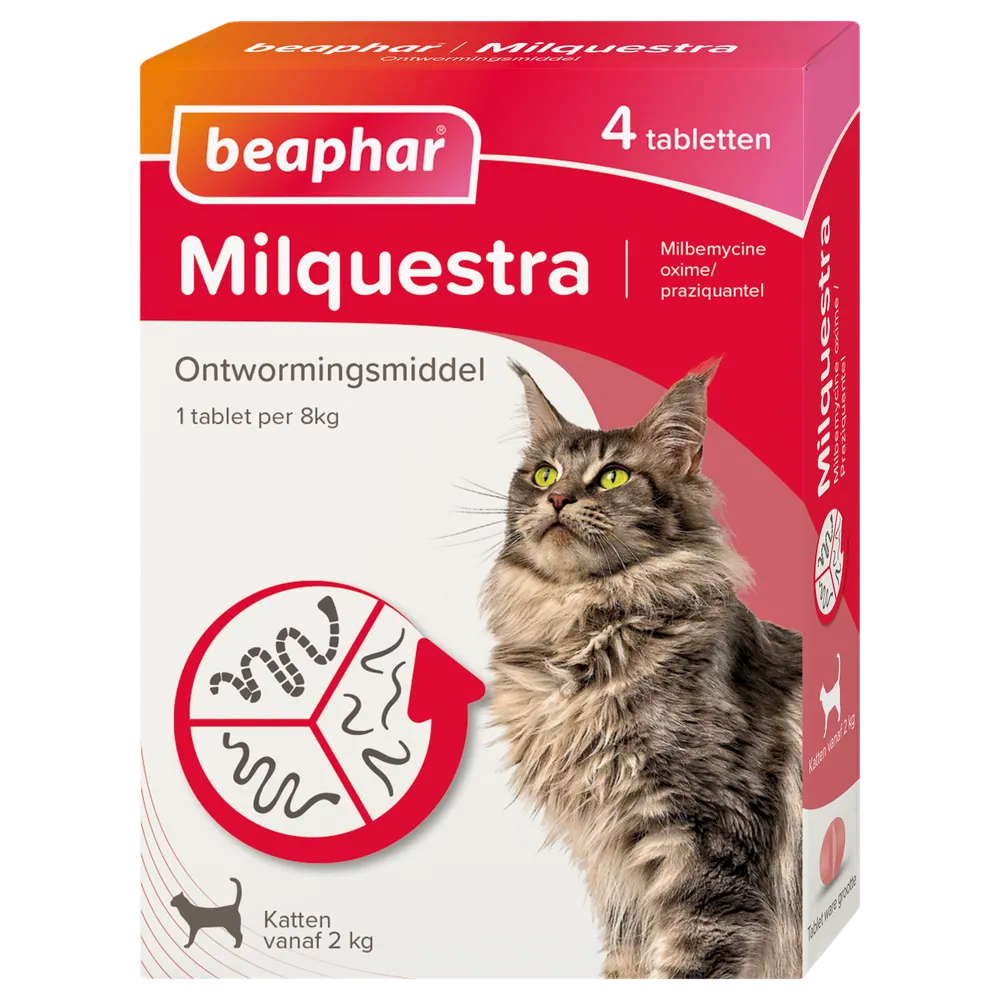Beaphar Milquestra Ontwormingsmiddel Katten vanaf 2KG
