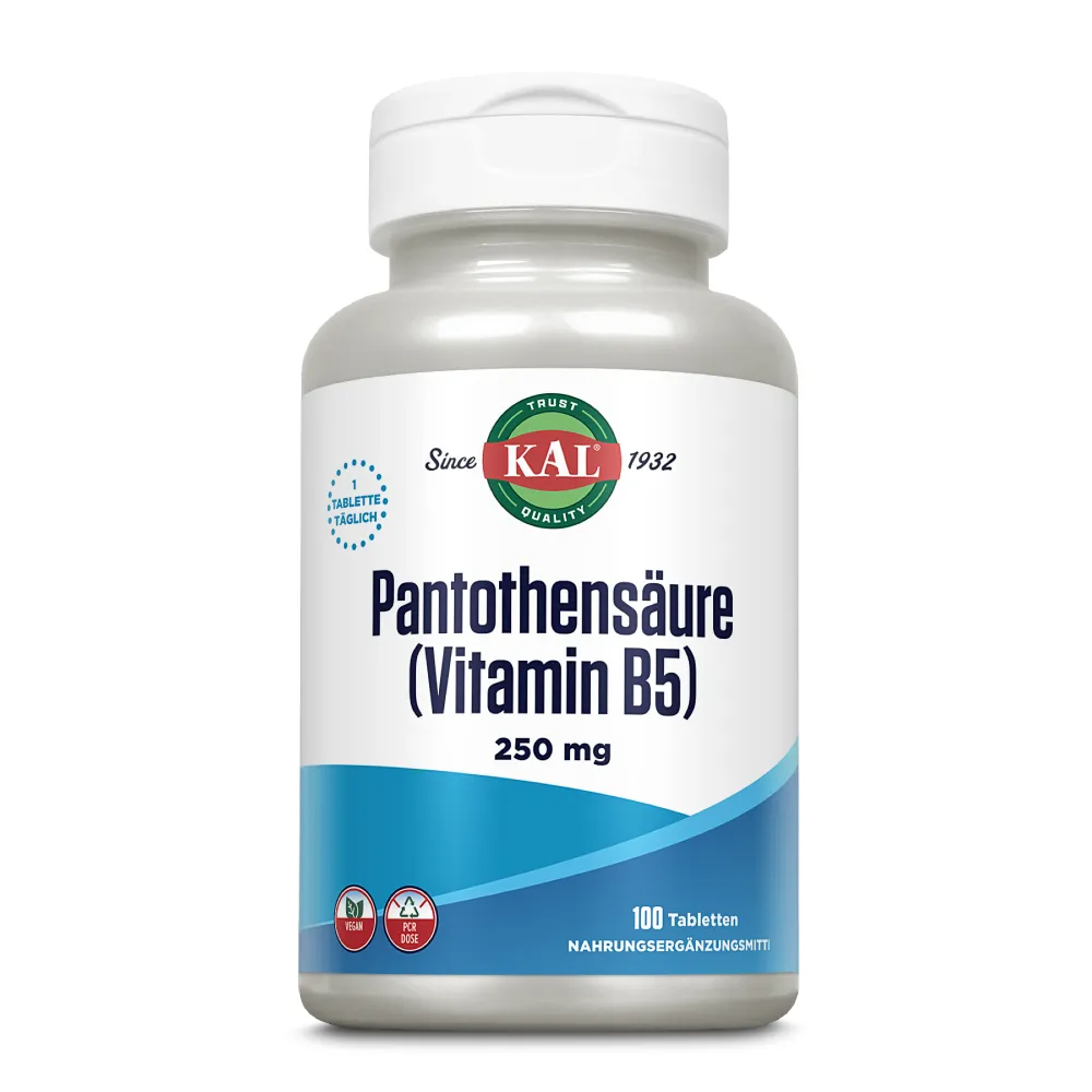 Kal Vitamine B5 250mg Tabletten