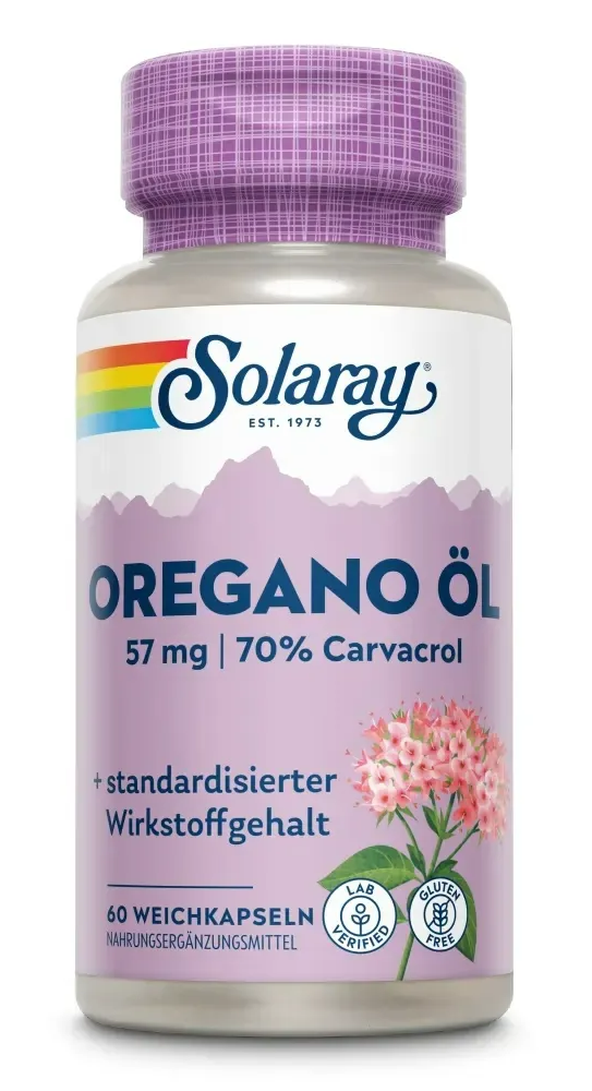 Solaray Oregano Olie Carvacrol Softgels