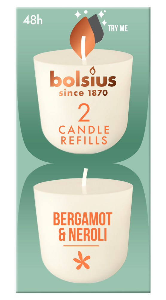 Bolsius Bergamot & Neroli Candle Refills