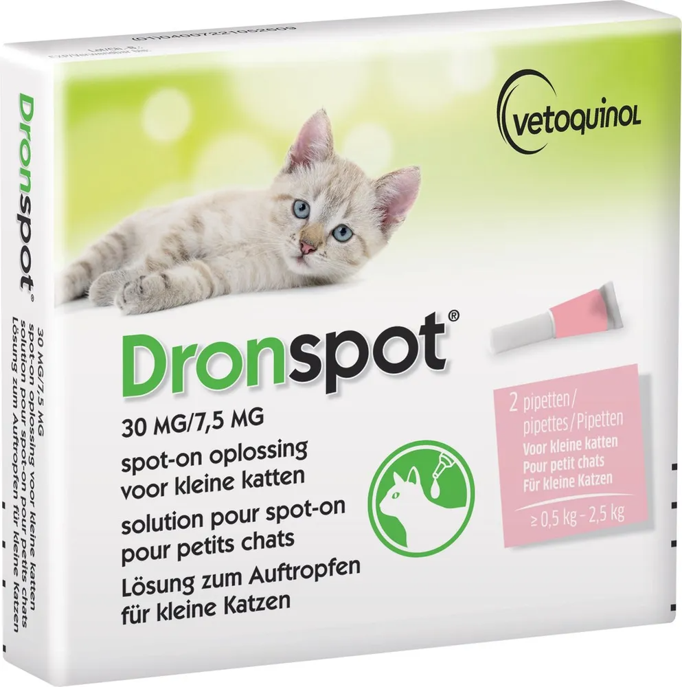 Dronspot 30mg/7,5mg Spot-On Oplossing Voor Kleine Katten Pipet