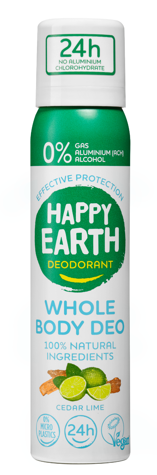 Happy Earth Whole Body Deo Spray Cedar Lime