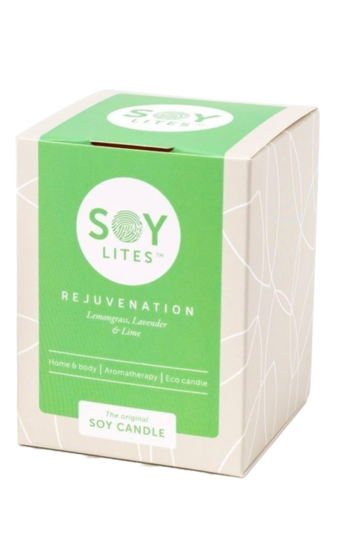 Soylites Soycandle Rejuvenation - Lemongrass, Lavender & Lime