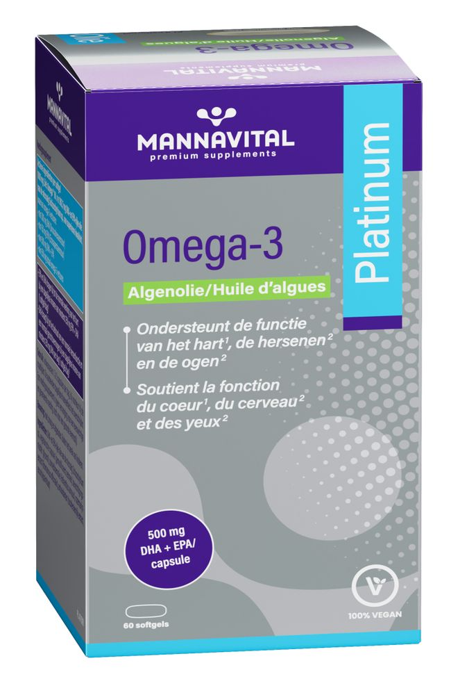Mannavital Omega 3 Algenolie Platinum Softgels