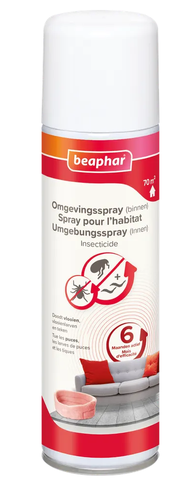 Beaphar Omgevingsspray Vlooien, Vlooienlarven en Teken