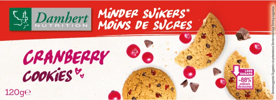 Damhert Cranberry Cookies Minder Suikers