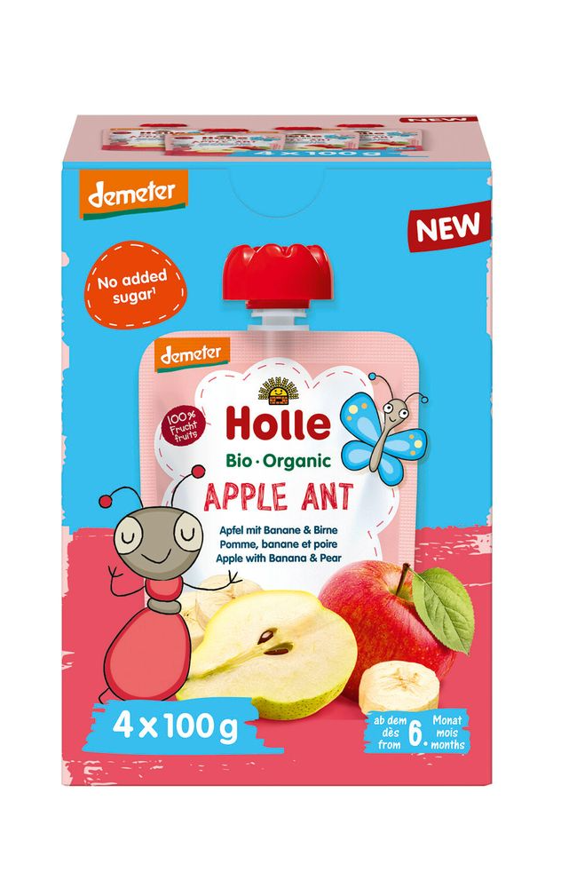 Holle Knijpfruit Apple Ant Multipack BIo