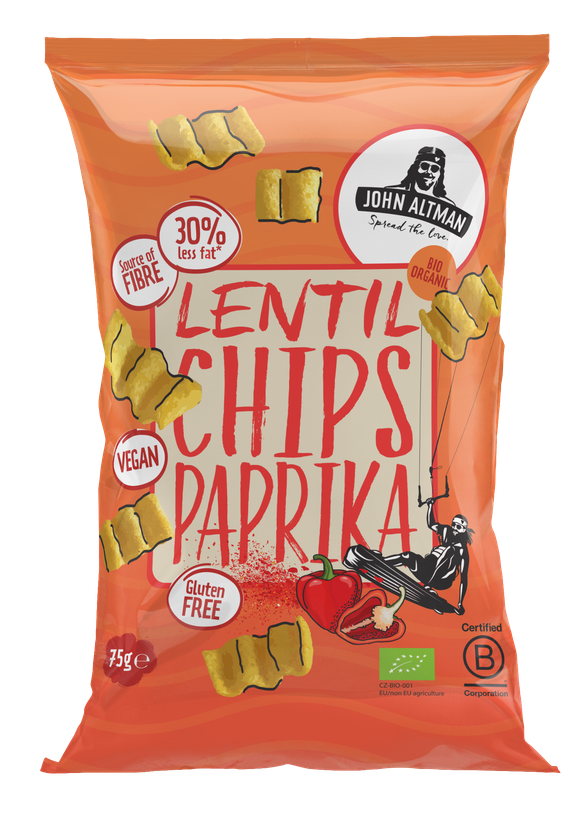 John Altman Lentil Chips Paprika Bio