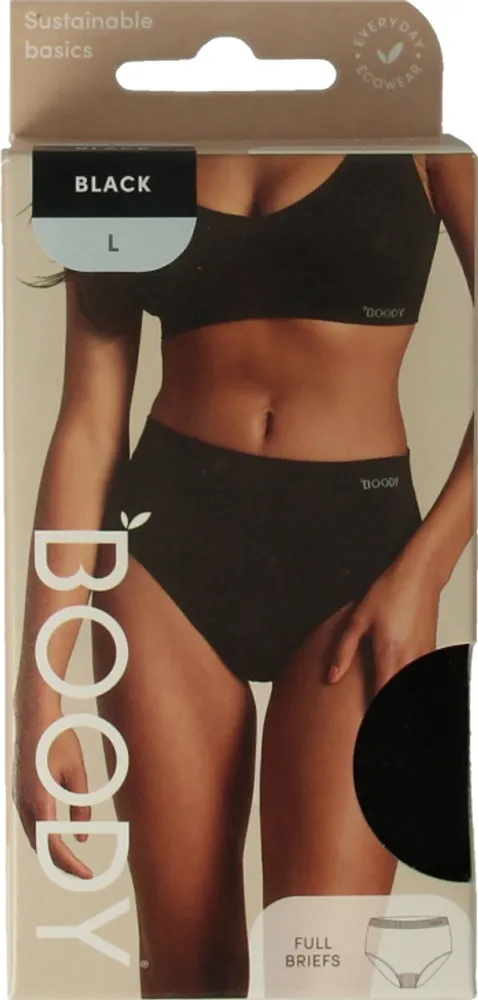Boody Full Brief Taille Slip Zwart L