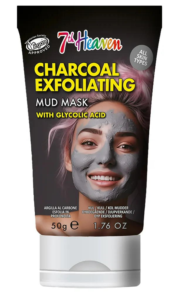 7th Heaven Charcoal Exfolierende Kleimasker met Glycolzuur