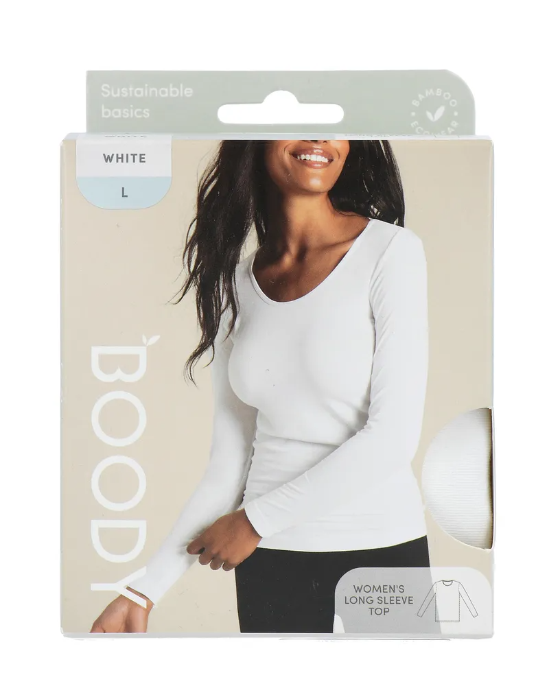 Boody Damestop Lange Mouw Wit L