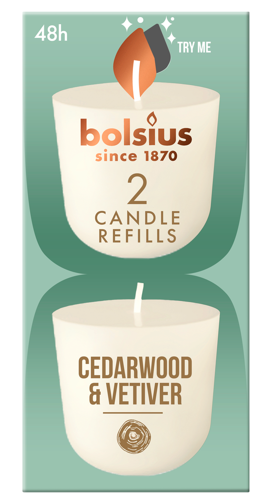 Bolsius Cederwood & Vetiver Candle Refills