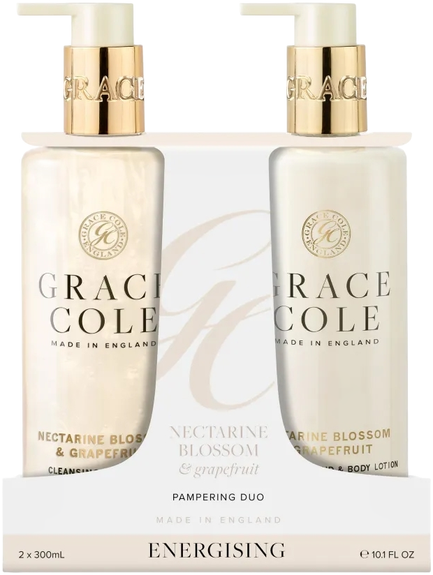 Grace Cole Nectarine Blossom & Grapefruit Pampering Hand Care Duo