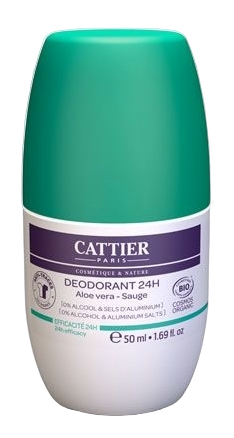 Cattier Deodorant 24H Aloë Vera 0% Alcohol