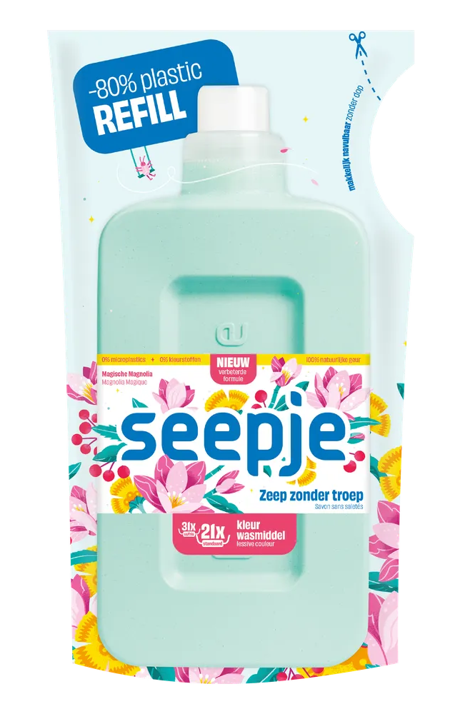 Seepje Kleur Wasmiddel Navulling Magische Magnolia