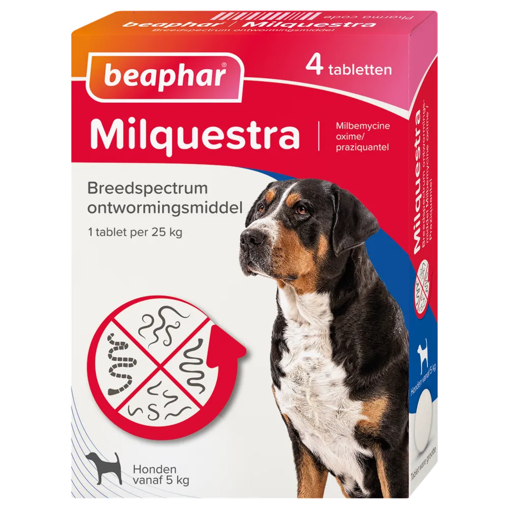 Beaphar Milquestra Ontwormingsmiddel Honden vanaf 5KG