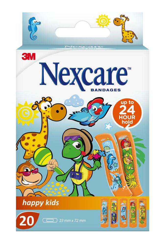 Nexcare Bandages Happy Kids 19 mm x 72 mm