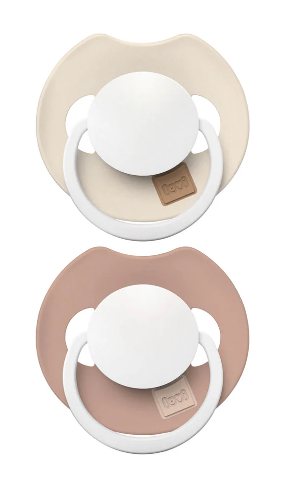 Difrax LOVI Fopspeen Dynamisch 18m+ Prime Glow Ivory Blush