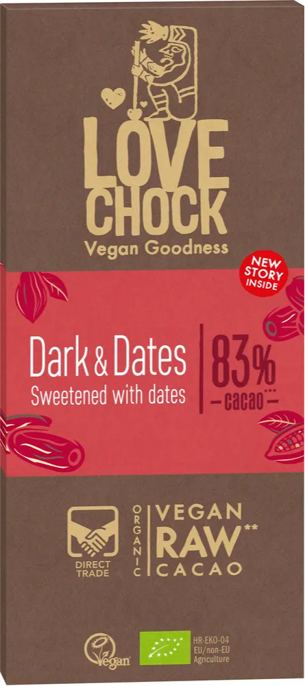 Lovechock Dark & Dates 83% Chocolade