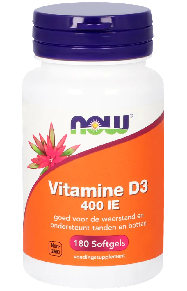 NOW Vitamine D3 400 IE Softgels