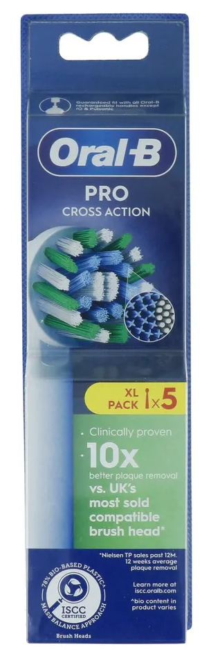 Oral-B Pro Cross Action White Opzetborstels