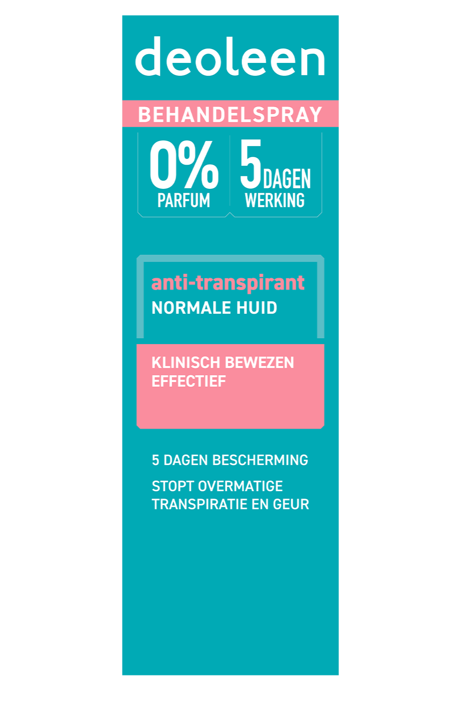 Deoleen Behandelspray 5 Dagen Werking Anti-Transpirant
