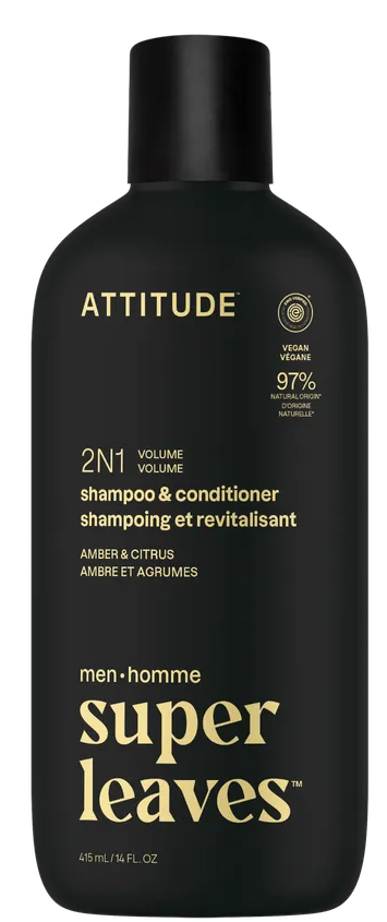Attitude Super Leaves Men 2-In-1 Volume Shampoo & Conditioner