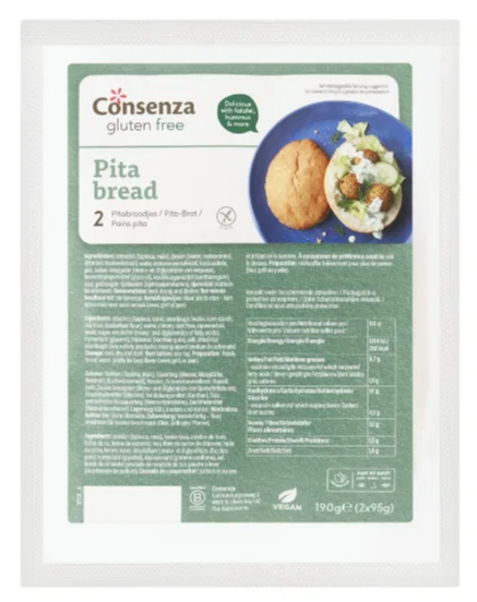 Consenza Glutenvrij Pitabroodjes