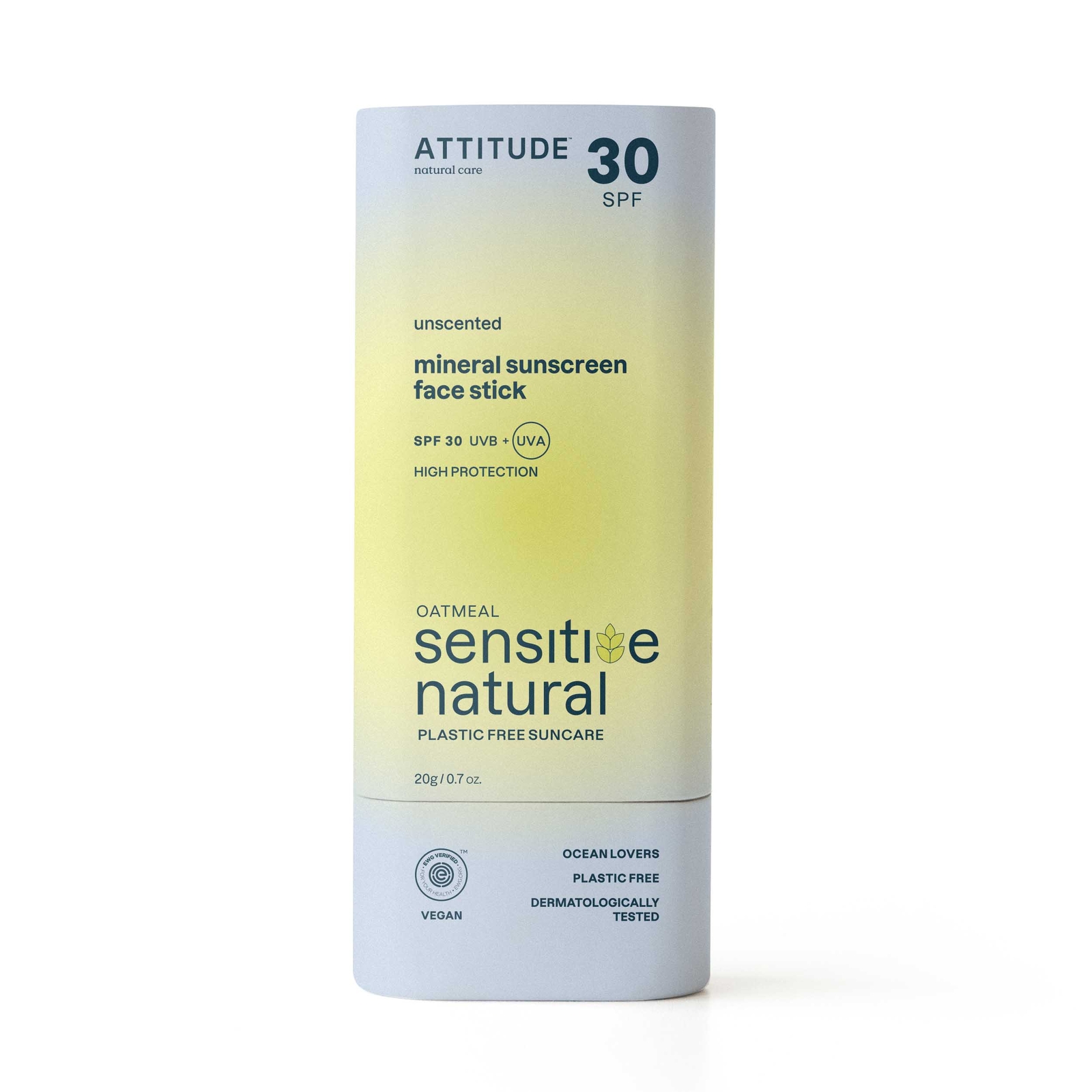 Attitude Sensitive Natural SPF30 Sunscreen Face Stick