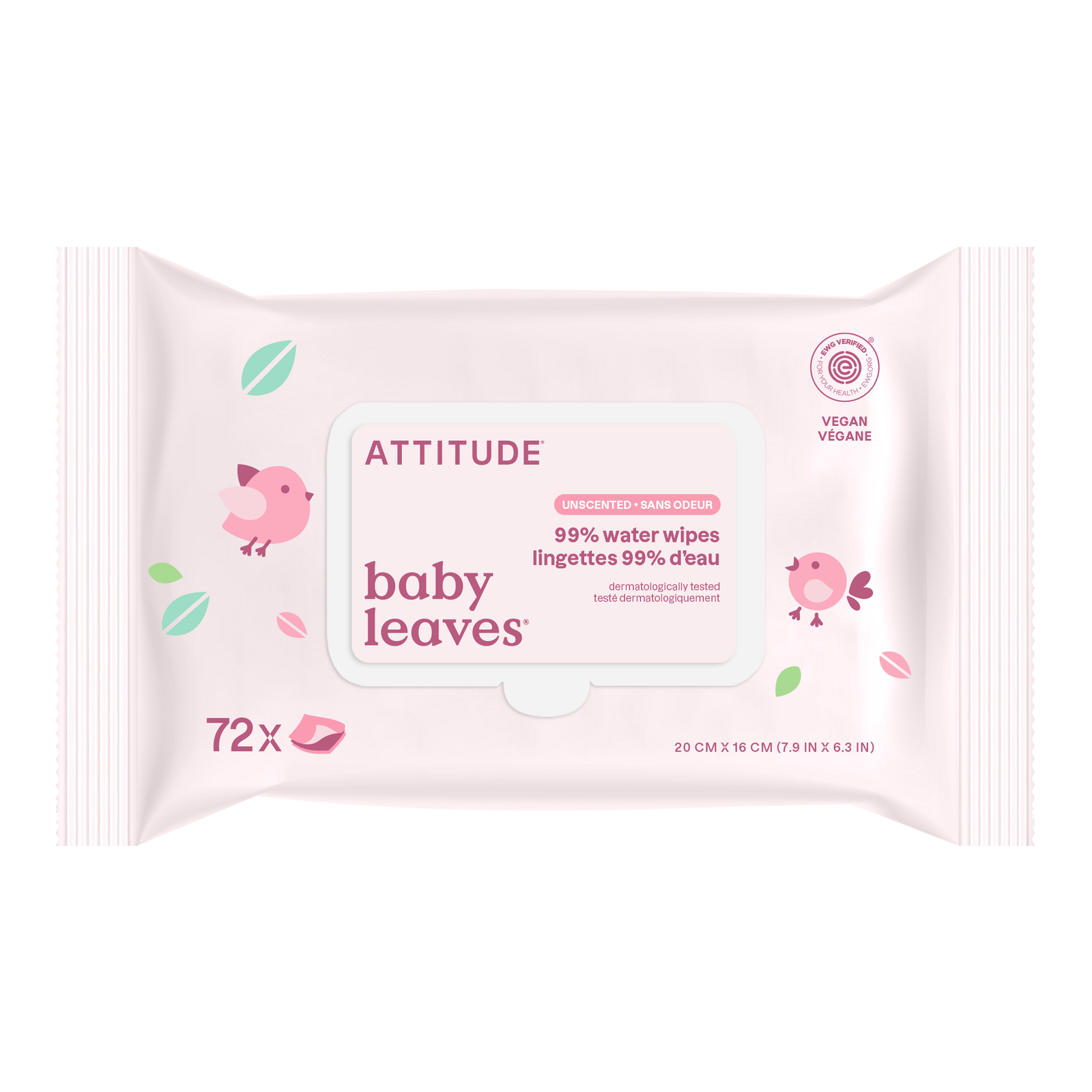 Attitude Baby Leaves Doekjes Ongeparfumeerd