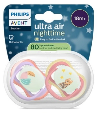 Avent Ultra Air Fopspeen Nacht Toekan 18M+