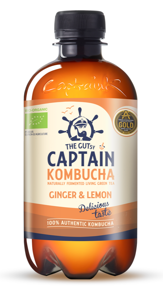 The GUTsy Captain Kombucha Ginger & Lemon