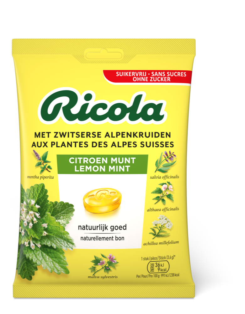 Ricola Citroen Munt Suikervrij