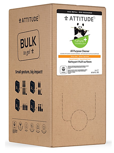 Attitude All Purpose Cleaner Bulk to Go 2LT Citrus Zest