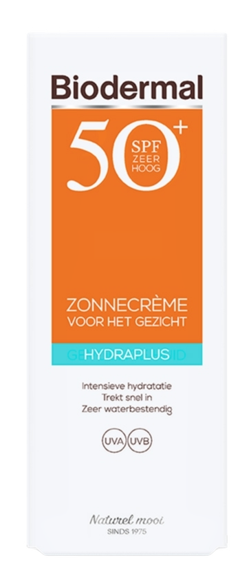 Biodermal Hydraplus Zonnecrème Gezicht SPF50+