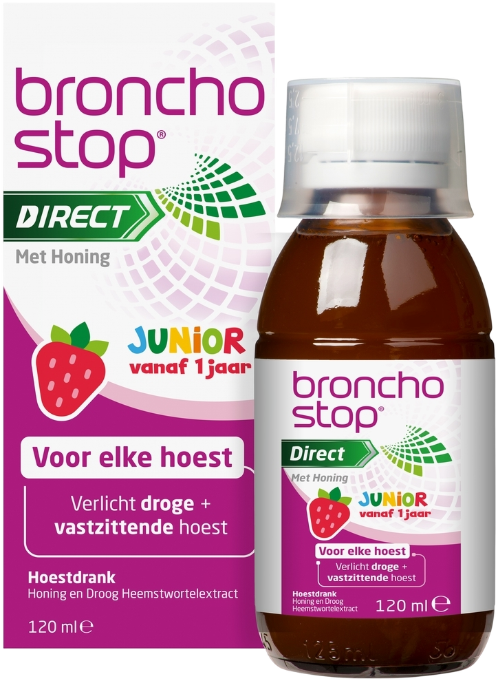 Bronchostop Direct met Honing Junior Hoestdrank