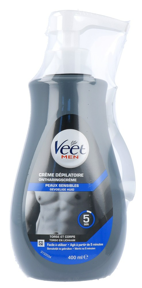 Veet Men Total Pro Ontharingscreme Pomp Gevoelige Huid