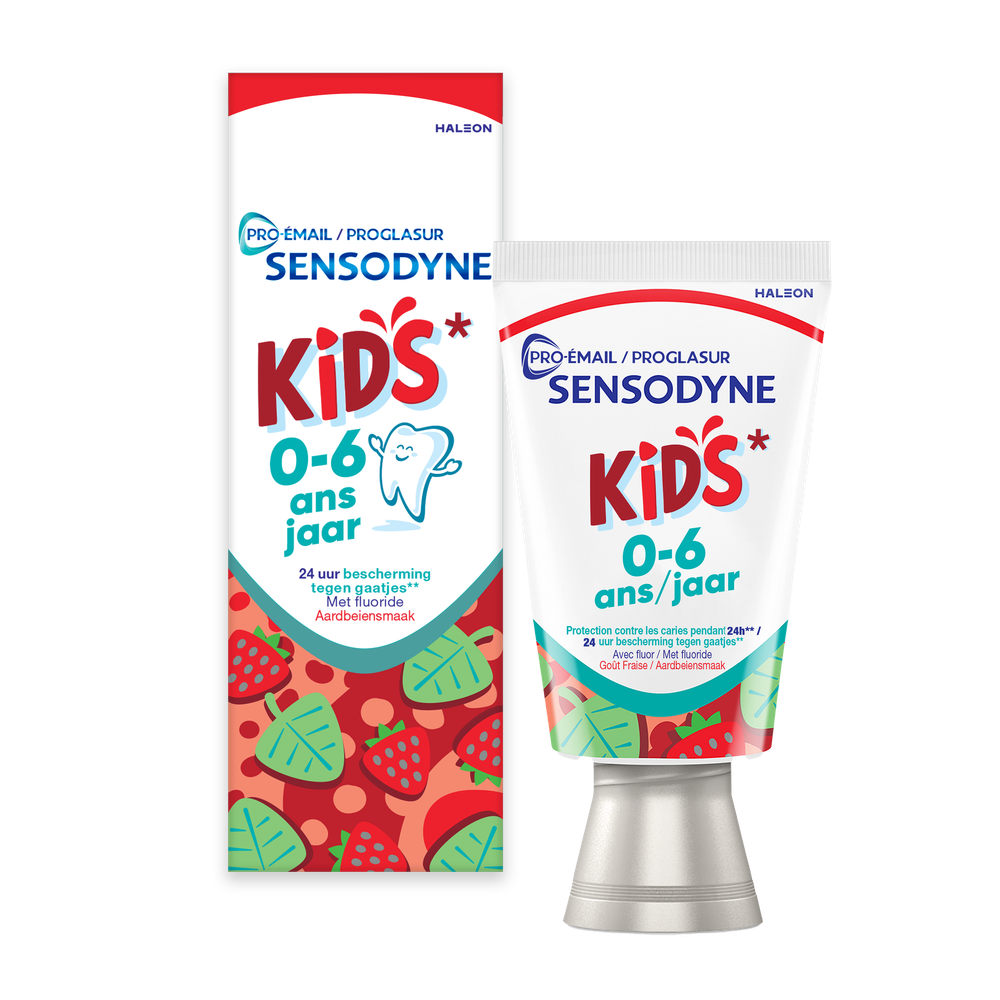 Sensodyne Proglasur Kids Aardbeiensmaak Tandpasta 0-6 Jaar