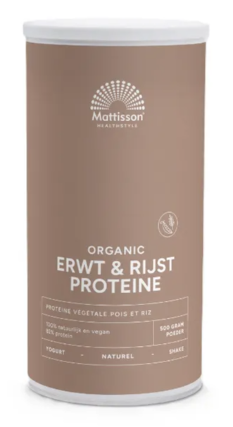 Mattisson HealthStyle Organic Erwt & Rijst Proteine Natural Poeder